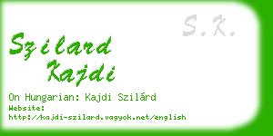 szilard kajdi business card