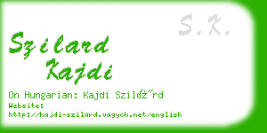 szilard kajdi business card